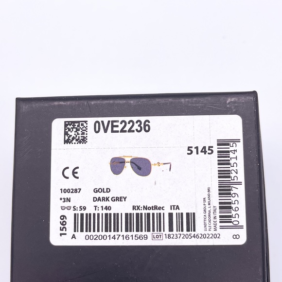 NEW VERSACE VE2236 100287 UNISEX AVIATOR SUNGLASSES MOD 2236 1002/87 - Picture 11 of 11